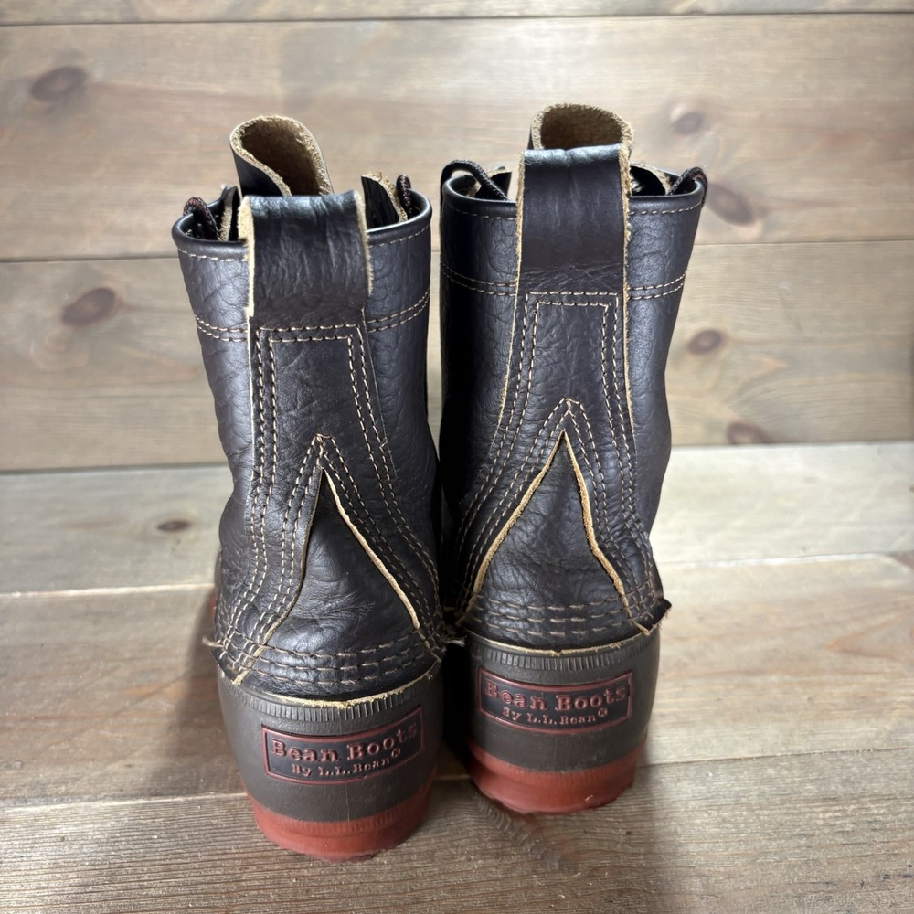 Ll bean duck boots womens size 8 shoes brown bison leather waterproof hunting - Picture 5 of 10